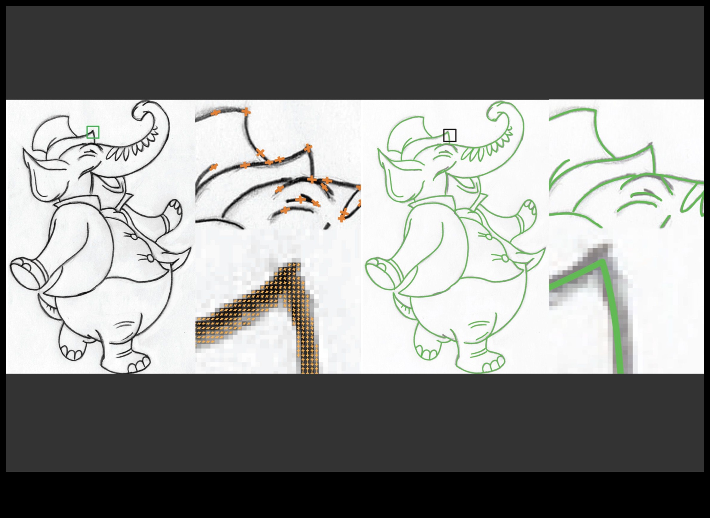 Zīmulis un pikseļi: tradicionālā un modernā krustojuma zīmēšana