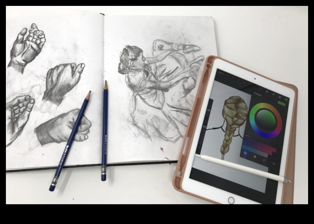 Zīmulis un pikseļi: tradicionālā un modernā krustojuma zīmēšana