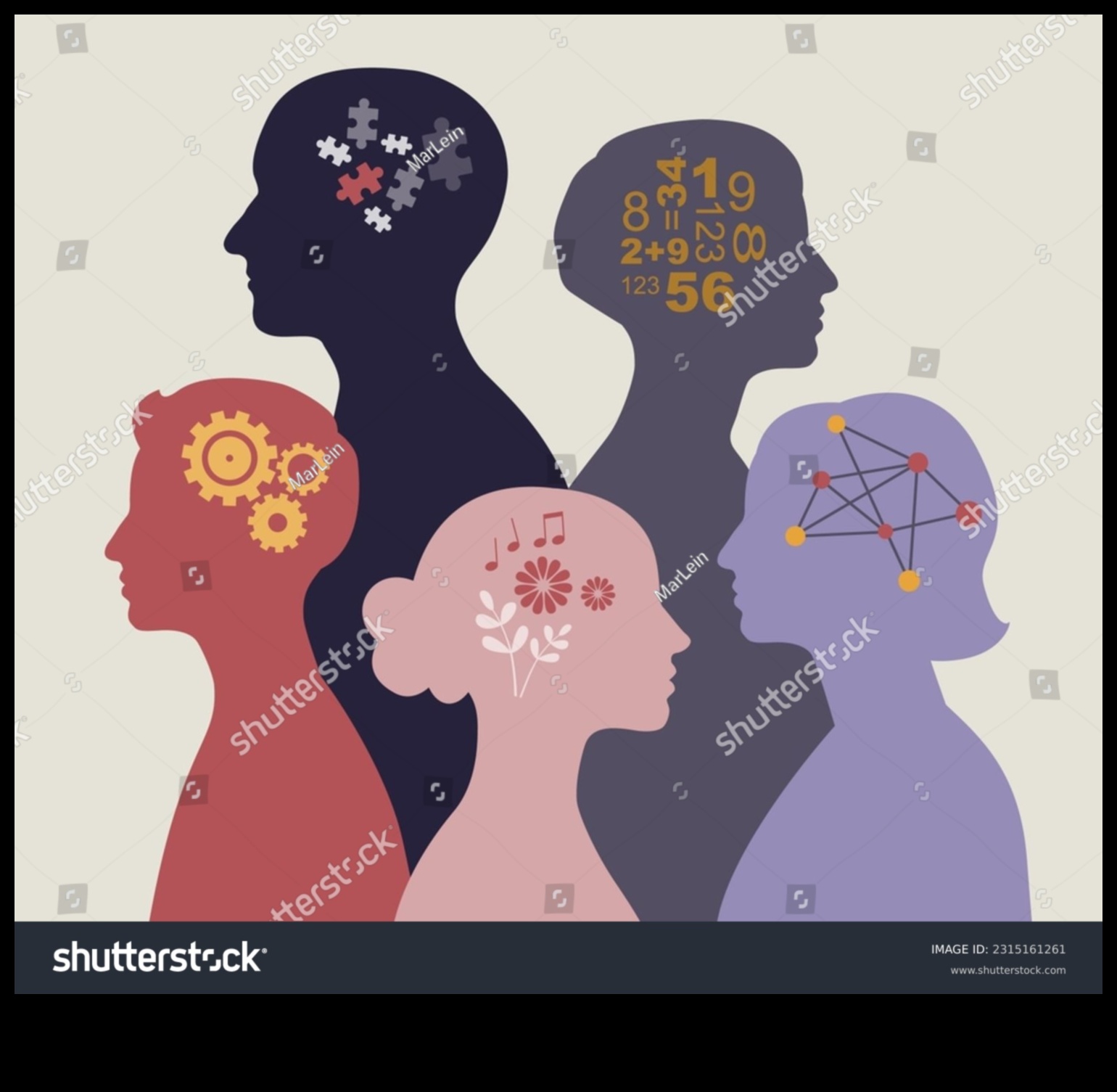 Krāsaini varoņi: personību daudzveidības ilustrācija