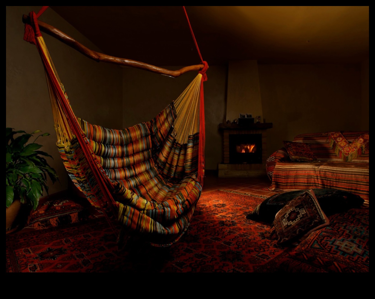 Vai varat ieteikt Boho akcentus āra šūpuļtīkla atpūtas telpai pilnīgai atpūtai?