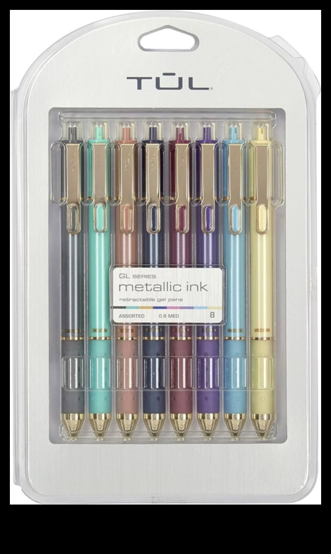 Papīra veidošana ar metāla pildspalvām: mirdzošu detaļu pievienošana