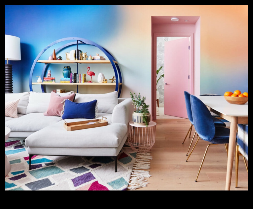 Kā savā interjerā iekļaut krāsainus akcentus