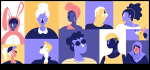 Krāsaini varoņi: personību daudzveidības ilustrācija